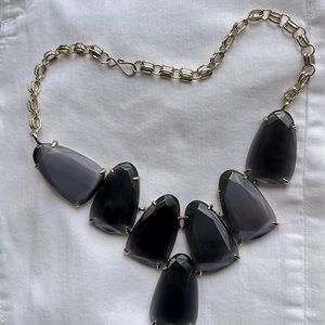 Kendra Scott Harlow Necklace - medium gray stones with gold